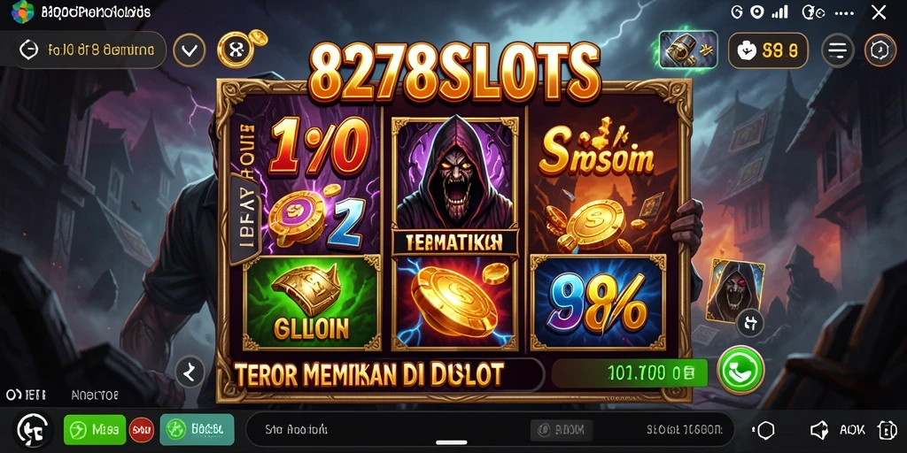 Gameplay 8278SLOTS yang memukau dengan elemen horor yang mencekam.