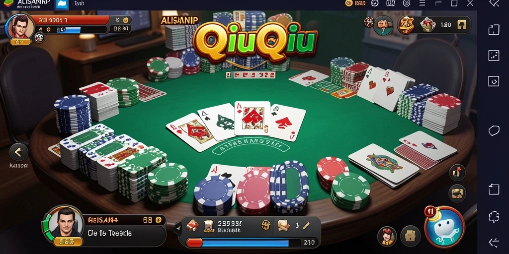 Gameplay seru dari ALISANRP dengan kartu QiuQiu.