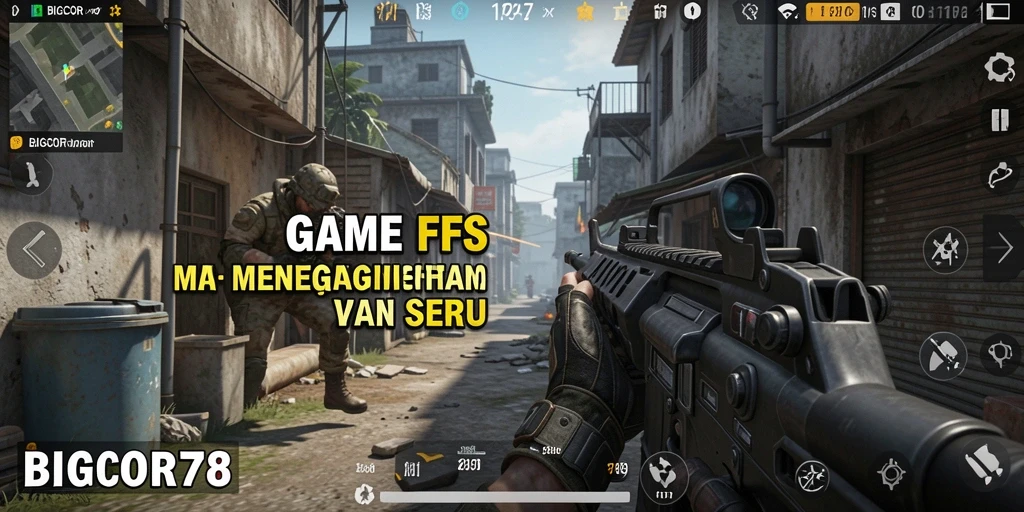 Tampilan gameplay BIGCOR78 dalam aksi tembak-menembak yang seru.