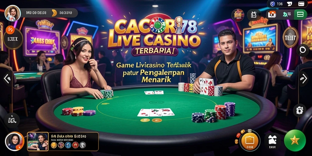 Tampilan gameplay Live Casino yang mendebarkan di CACOR78.