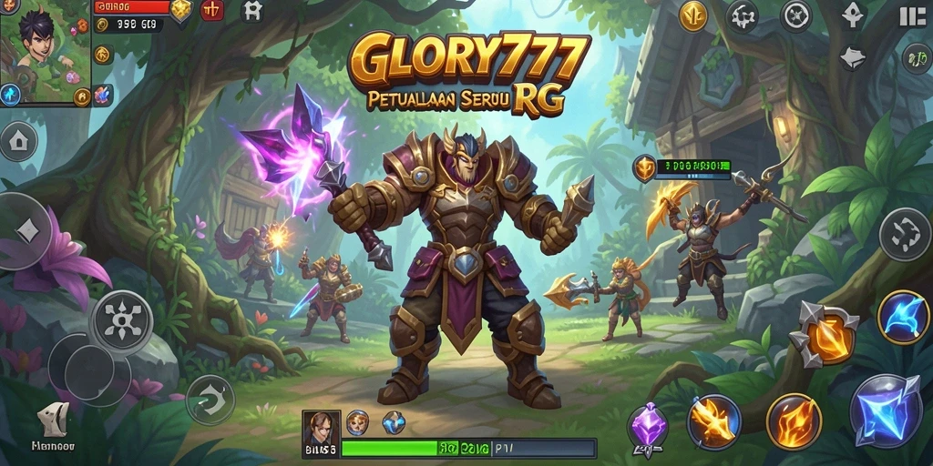 Tangkapan layar menampilkan aksi pertarungan seru dalam GLORY777.