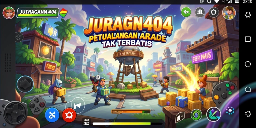 Tampilan gameplay seru dan menantang di JURAGAN404.