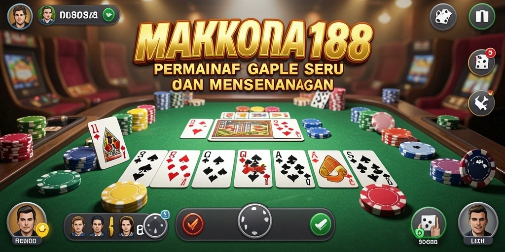 Tampilan gameplay MAHKOTA188 saat menyenangkan bermain Gaple.