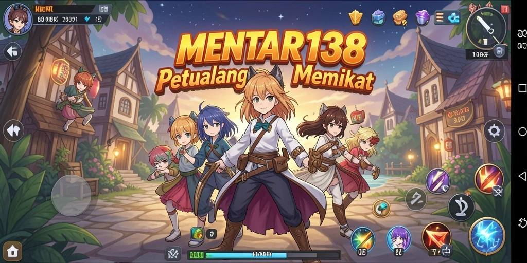 Tampilan utama gameplay MENTARI138 dengan karakter Anime yang menawan.