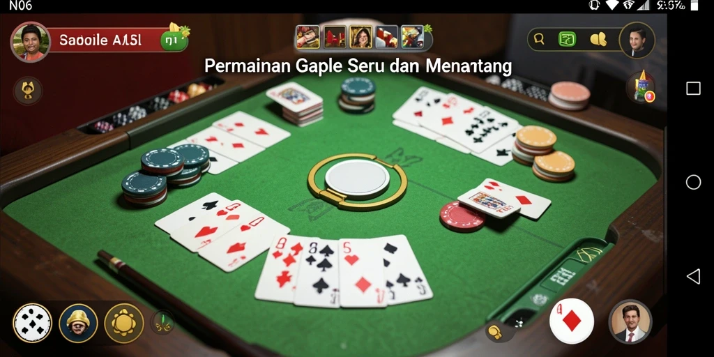 Screenshot N06 menampilkan gameplay Gaple yang interaktif dan menyenangkan.