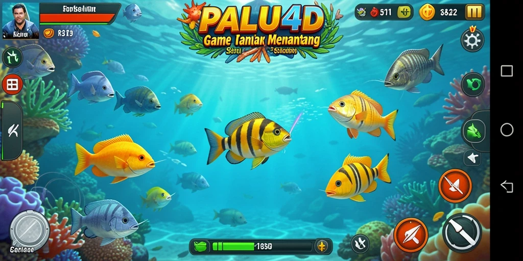 Screenshot utama PALU4D menampilkan aksi seru dalam game Tembak Ikan.