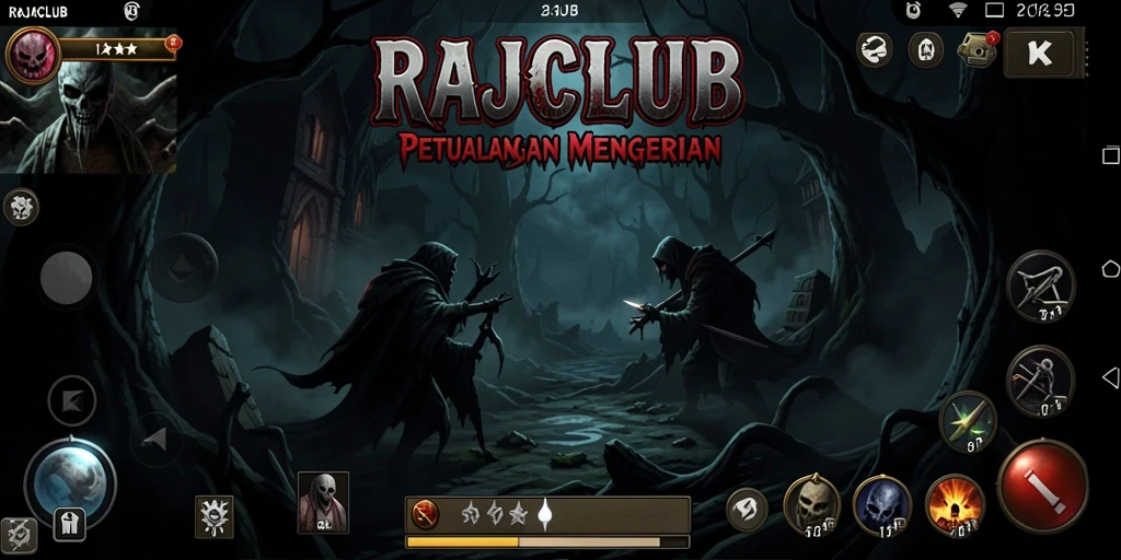 Screenshot gameplay menakutkan yang menggambarkan saat-saat mencekam di RAJACLUB.