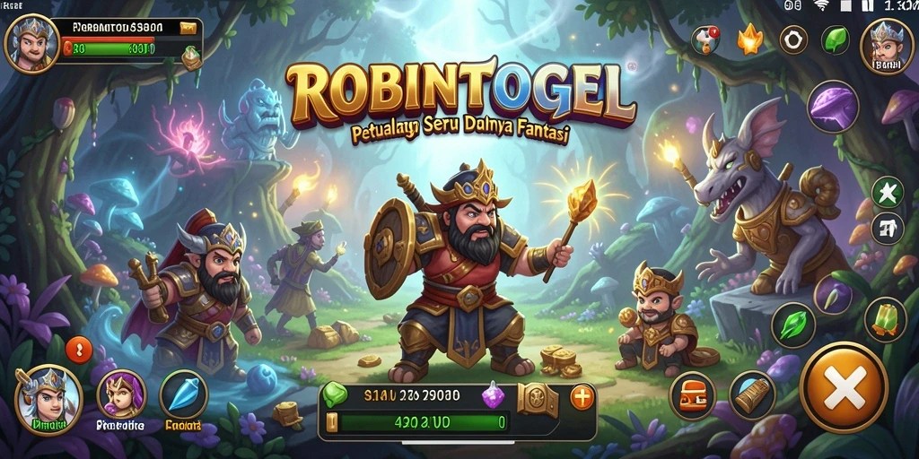 Tampilan gameplay seru di dunia fantasi ROBINTOGEL.