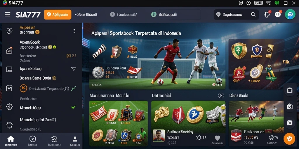 Screenshot SIA777 yang menunjukkan antarmuka taruhan olahraga yang menarik.