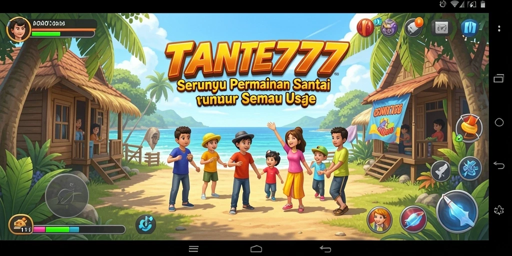 Tampilan gameplay TANTE777 yang cerah dan menarik.